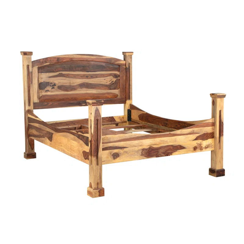 Furnishiaa Solid Sheesham Wood Maharaja Wooden Bed - Furnishiaa -  -